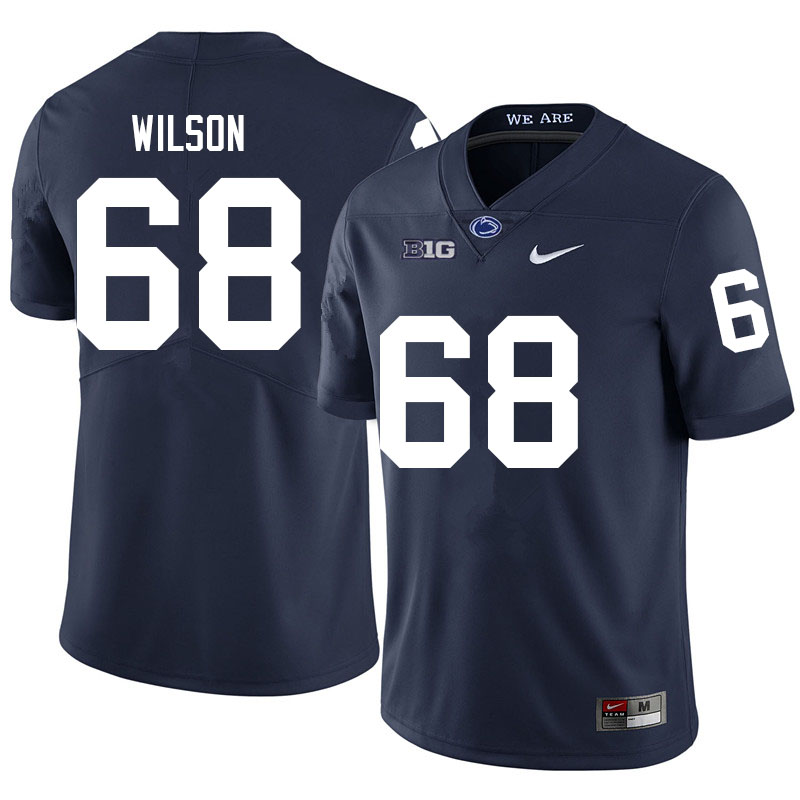 Men #68 Eric Wilson Penn State Nittany Lions College Football Jerseys Sale-Navy